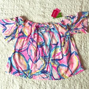 Lily Pulitzer off the shoulder top